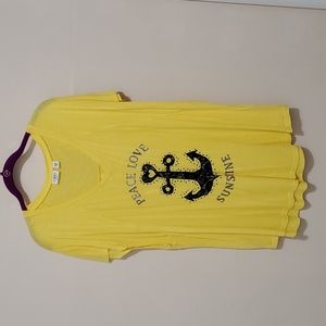 Sheer Yellow Graphic Tee